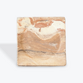 Marble-patterned square stone coaster on a white background