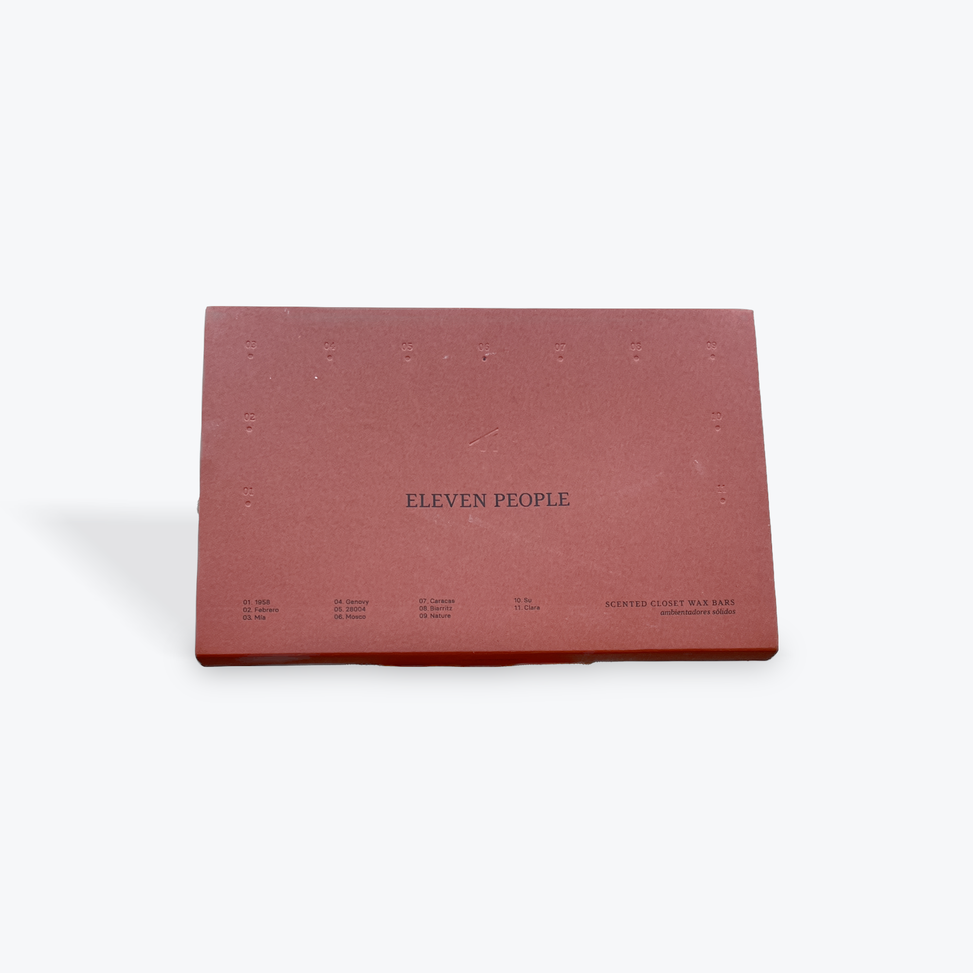 Red gift box with 'Eleven People' branding on a white background